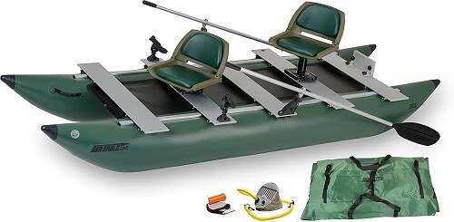 Personal pontoon fishing boat with motornice - sporting goods - by